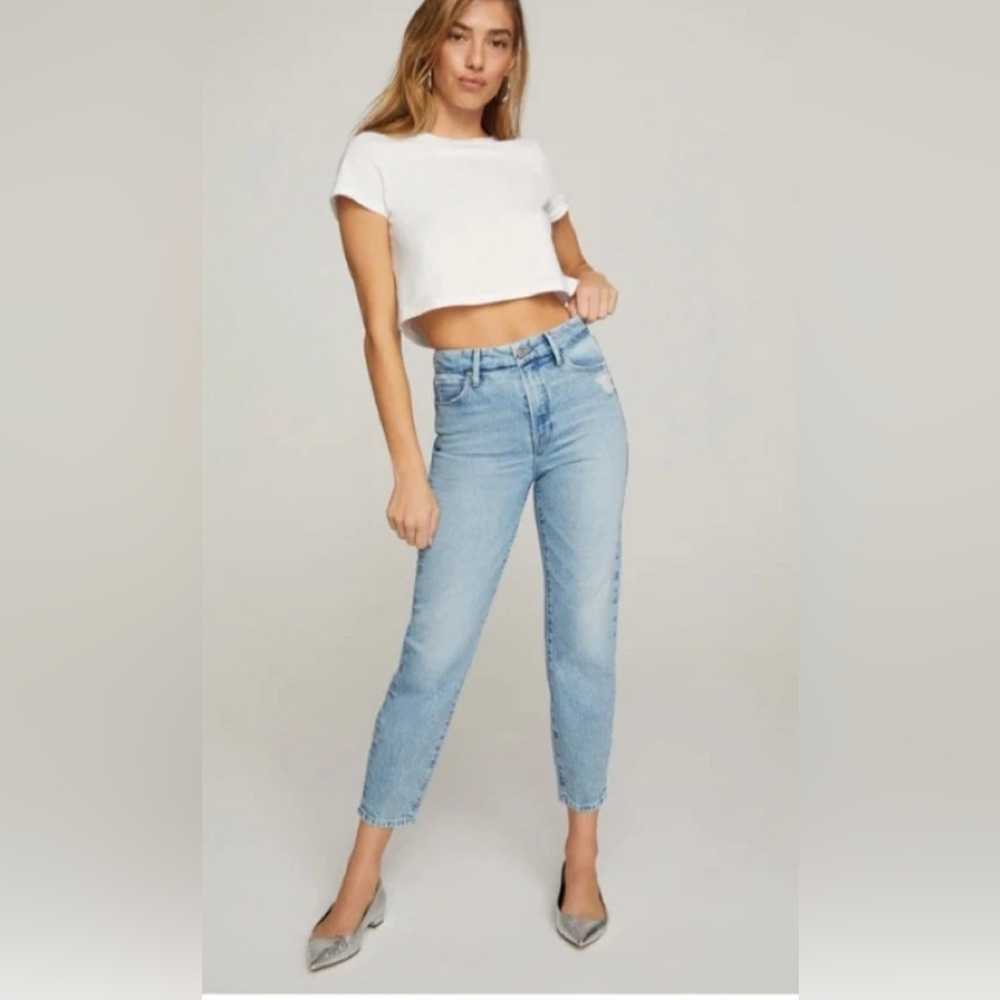 Good American 6/28 Classic straight leg Blue Women's Jeans $190 Anthropologie